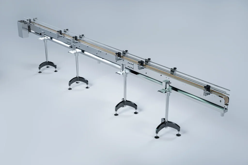 Chain conveyors with slat chain