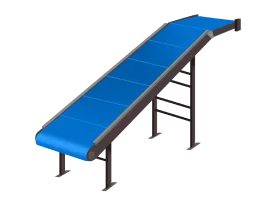 L-shaped conveyor