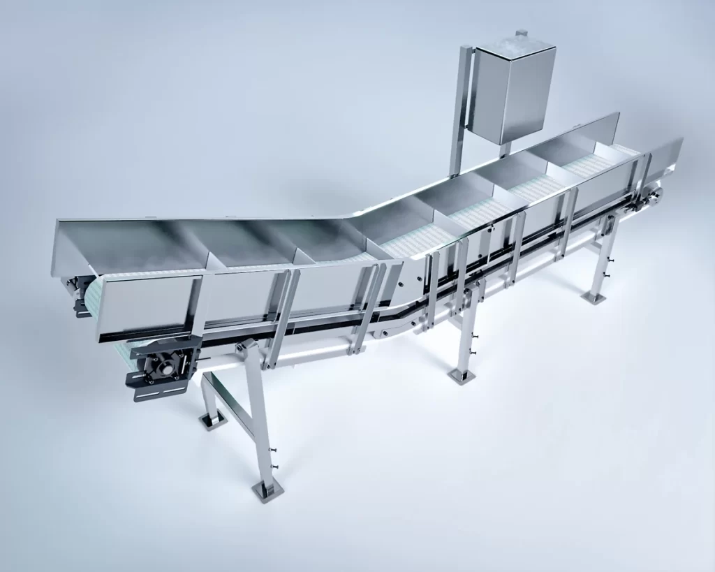 L-shaped modular conveyor